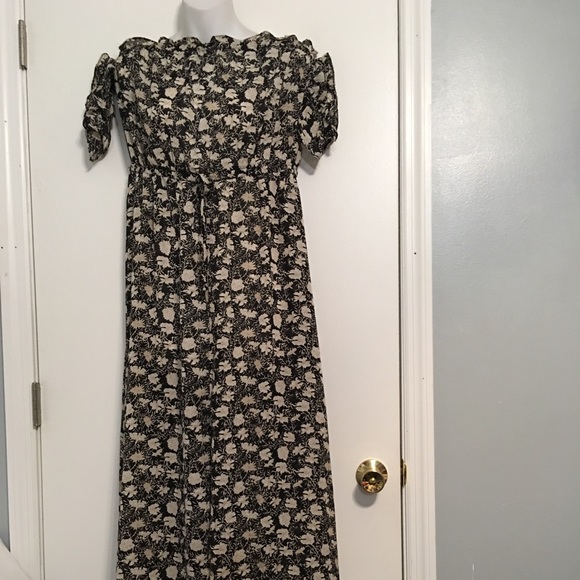 floral bardot maxi dress